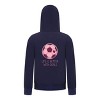 Everyday Kids Sports Collection Life-Is-Better-With-Goals Soccer Girls Zip Up Hoodie – Pink Heart Ball Graphic Sweatshirt - 3 of 4