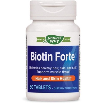 Nature'S Way Biotin Forte 5 Mg Without Zinc 60 Ct