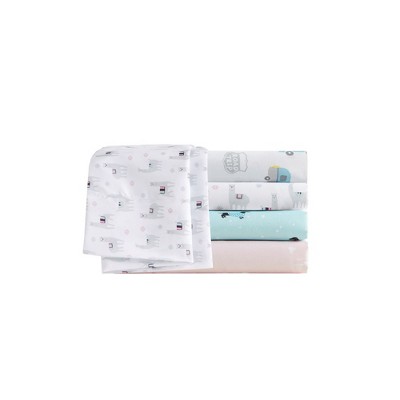 Twin XL Grey Llamas Microfiber Sheet Set
