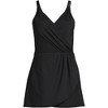 Lands' End Women's V-neck Tulip Wrap Swim Dress One Piece Swimsuit - 3 of 4