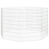 vidaXL Animal Enclosure Silver Galvanized Iron 8 Panels Adjustable - 21.3" x 31.5" 8-panel - 3 of 4