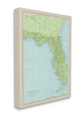 Stupell Industries Map Of Florida Classical State Border