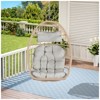 VisioGear Egg Chairs, Patio Egg Chair, Outdoor Garden Egg Swing Chair Hanging Chair for Bedroom Living Room, Gray, 28.70"*28.5"*55.6" - 3 of 4