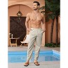 Men's Lightweight Cotton Linen Pants Casual Trouser Summer Yoga Beach Pant with Pockets - 3 of 4