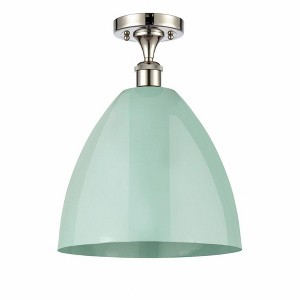 Plymouth Dome - 1 Light Semi-Flush Mount In Industrial Style-14.75 Inches Tall and 12 Inches Wide - 1 of 1