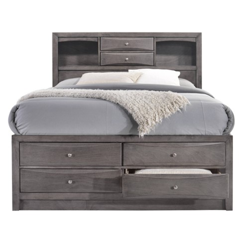 madison queen storage bed gray - picket house furnishings : target