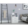 NicBex Nightstand with 2 Drawers,Modern Side Table with Metal Handles,Bedside Table for Bedroom,Living Room,White/Black/Gray - 2 of 4