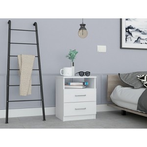 NicBex Nightstand with 2 Drawers,Modern Bedside Table with Unique Design,Side Table for Bedroom,Living Room - 1 of 4