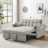 NicBex 3-in-1  Convertible Sofa Bed with Pull-out Bed,Velvet Loveseat Futon Sofa with Reclining Backrest & 2 Pillows for Bedroom,Living Room - 3 of 4
