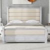 CAVINAS Queen Size Platform Bed Modern Wooden Bed Frame with Upholstered Headboard and 2 Storage Drawers for Bedroom - 2 of 4