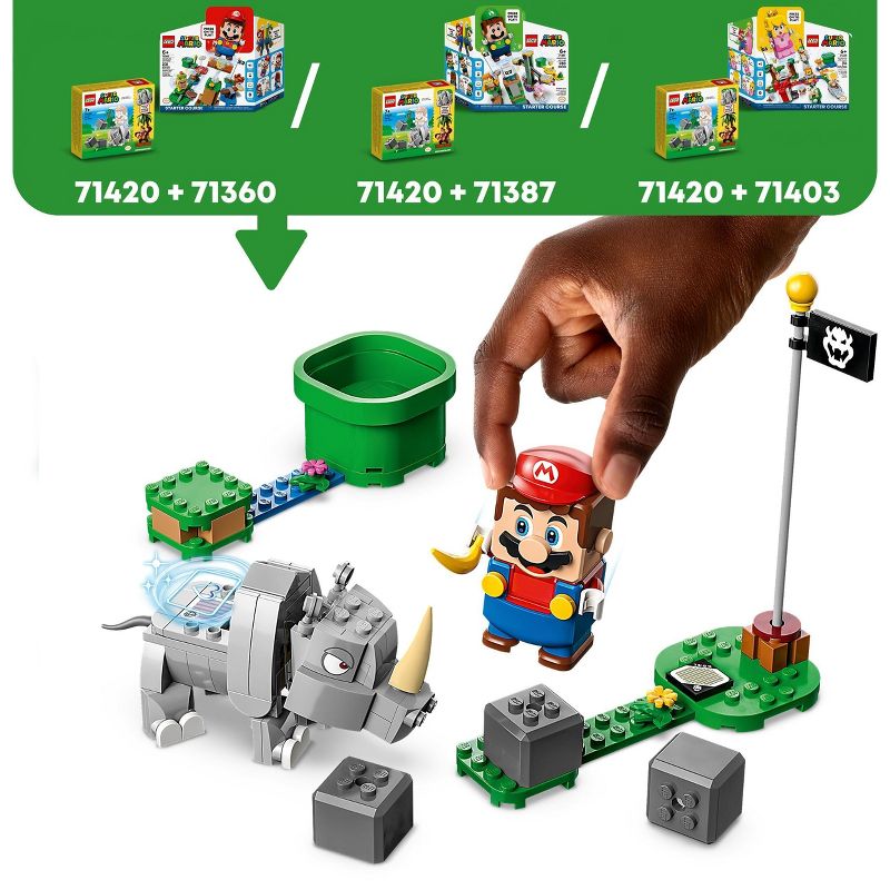 LEGO Super Mario Rambi the Rhino Expansion Set Building Toy 71420, 5 of 8