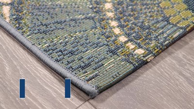 Liora Manne Marina Circles Indoor/Outdoor Rug Delft 3'3" x 4'11"