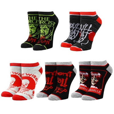 Warner Brothers Horror Icons Men's 13-pack Crew & Ankle Socks : Target