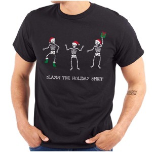 Christmas Skeletons Holiday Spirit Graphic T Shirt Men or Women Brisco Brands - 1 of 4