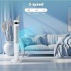 43-Inch Tower Fan, Quiet Bladeless Oscillating Fan with Remote Control, 3-Speed Settings, Built in 12h Timer LED Display Compact Fans - 4 of 4