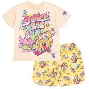 SpongeBob SquarePants T-Shirt and French Terry Shorts Outfit Set - 1 of 4