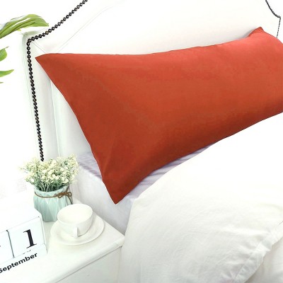 1 Pc 20"x48" Body 1800 Series Soft Brushed Microfiber Pillowcase Orange - PiccoCasa