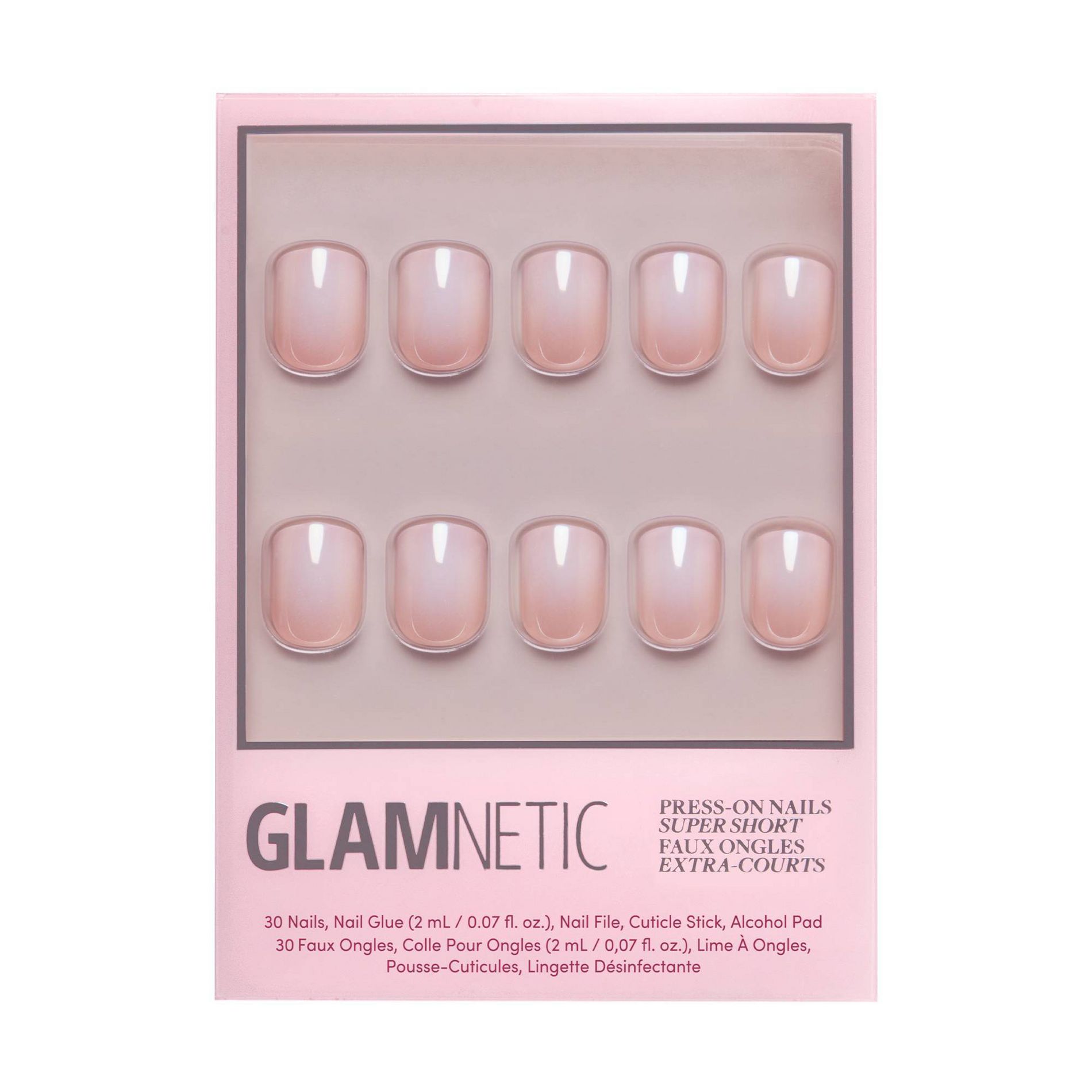 Glamnetic Fake Nails - Soft Whip - 30ct - Ulta Beauty: Square Shape, Gloss Finish, ABS Material
