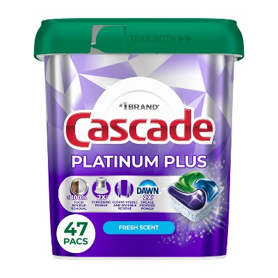 Cascade Platinum Plus Action Pacs Dishwasher Detergent - Fresh