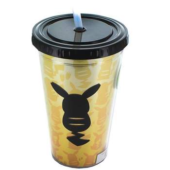 Just Funky Pokemon Pikachu Silhouette Gold 16oz Carnival Cup