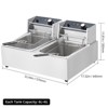 Electric Deep Fryer ,Stainless Steel Commercial Single Fryer, Countertop Kitchen Frying Machine w/Temperature Control, French Fries Donuts - 4 of 4