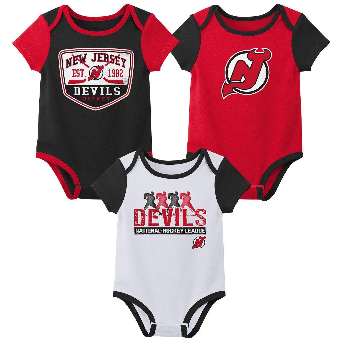 NHL New Jersey Devils Infant Boys' 3pk Bodysuit