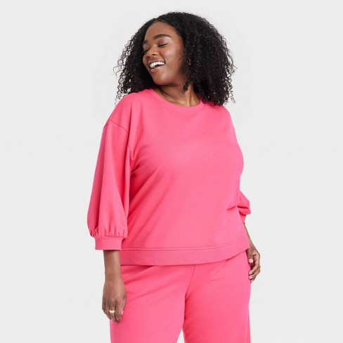 Plus size french terry 2024 sweatshirt