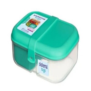 LunaLulinlk Split Lunch Box, 1.1L Food Storage Container with 2 Compartments, Minty Teal - 1 of 1