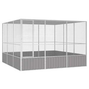 vidaXL Bird Cage Anthracite Galvanized Steel Large Bird Cage - Anthracite 43.7" x 42.1" x 83.3" - 1 of 4