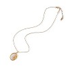 Anna-Kaci Women's Stainless Steel Necklace with 18K Gold Plated Sun and Moon Pendant, Adjustable Chain, Unique Design with Mother of Pearl-Gold - 2 of 4