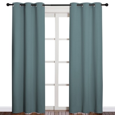 NICETOWN Grommet Top Blackout Curtains, Thermal Insulated Noise Reducing Window Drapes (Set of 2)