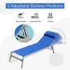 SKRAN Patio Chaise Lounge Set,Adjustable Pool Lounge Chairs,for Sunbathing,Beach,(Only includes 2 Lounge Chairs with Headrest & 1 Table) - 2 of 4