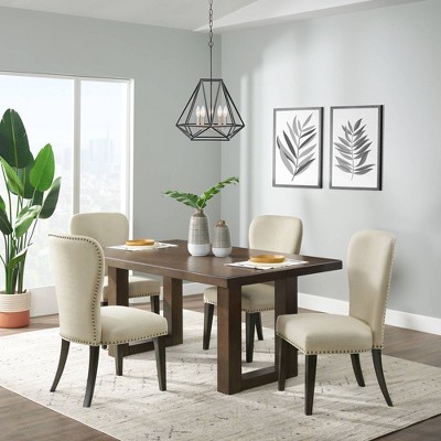 Savoy Cream Faux Leather Upholstered Side Chairs, Set of 2