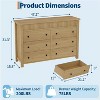 Nasitip 6 Fluted Drawer Dresser, 47" W Chest of Drawers with Fluted Design, Wooden Dresser Organizer for Bedroom Living Room Nursery - 3 of 4