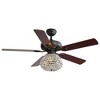 52 inch Chandelier Ceiling Fans with Lights and Remote Control Matte Black 5 Reversible Blades Modern Farmhouse Fandelier Ceiling Fan with 3 Speeds - 2 of 4