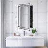Head West 22"x30" Stylish Brushed Black Sleek Metro Beaded Medicine Cabinet with Mirror - 2 of 4