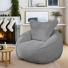 Hooseng 42" Bean Bag Chairs, Big Velvet Bean Bag Couch With Ergonomic Backrest for Adults, Memory Foam Filled Floor Sofa for Reading Playing Relaxing - 3 of 4