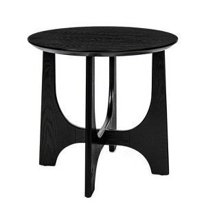 VYNXARIA 25" Round End Table, Wooden Side Table,Night Stand for Living Room ,Reception Room - 1 of 4