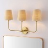 JONATHAN Y Lila Traditional Coastal Scalloped Fabric Shade/Metal LED Vanity Light - 2 of 4