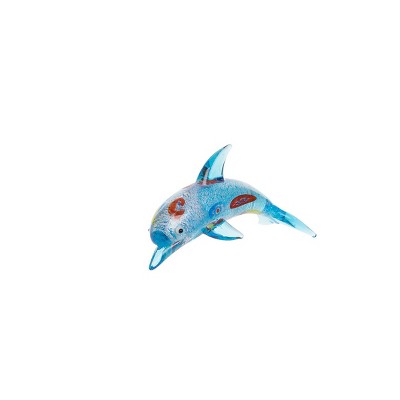 Beachcombers Milliefiore Dolphin Glass Art Figure Figurine Home Decor Beach Coastal Ocean Sea Life 3.15 X 0.98 X 1.46
