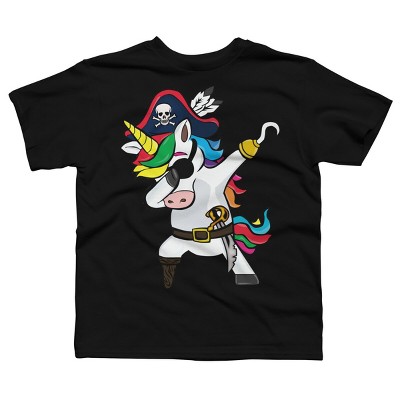 Boy's Design By Humans Dabbing Dance Pirate Unicorn Gifts Funny Halloween Costume Gift By lukesstore T-Shirt