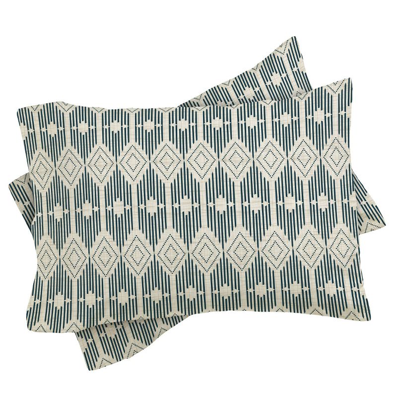 King Heather Dutton West End Midnight Geometric Comforter Set Beige - Deny Designs, 4 of 8