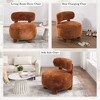 Kumasinova Teddy Fabric Wingback Accent Chair, Armless Chair with Curved Backrest & Solid Wooden Legs, Upholstered Side Chair/Reading Chair - 4 of 4