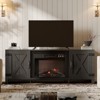 Bestier 63" Fireplace TV Stand for TVs up to 70", Farmhouse Barn Door Entertainment Center TV Console with 23" Fireplace for Living Room - 2 of 4