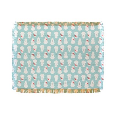 Allyson Johnson Cute Snowmen 56"x46" Woven Throw Blanket - Deny Designs