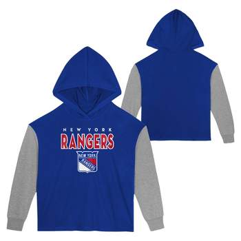 NHL New York Rangers Girls' Poly Fleece Hooded Sweatshirt