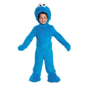 Infant Boys' Extra Deluxe Plush Cookie Monster Jumpsuit - 1 of 2
