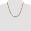 Black Bow Jewelry Men's 6mm 10K Yellow Gold Solid Concave Figaro Chain Necklace - 3 of 4