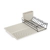 Trio Essentials 3-Piece Kitchen Counter Dish Drying Rack with Utensil Holder, Silicone Drying Mat,  Space-Saving Countertop Rack - 2 of 3