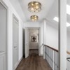 LamQee Farmhouse Flush Mount Ceiling Light With Clear Hammered Glass Modern Hallway Light Fixtures Ceiling Mount - 4 of 4